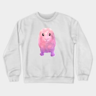 cute watercolor bunny sweet watercolour pink purple rabbit Crewneck Sweatshirt
